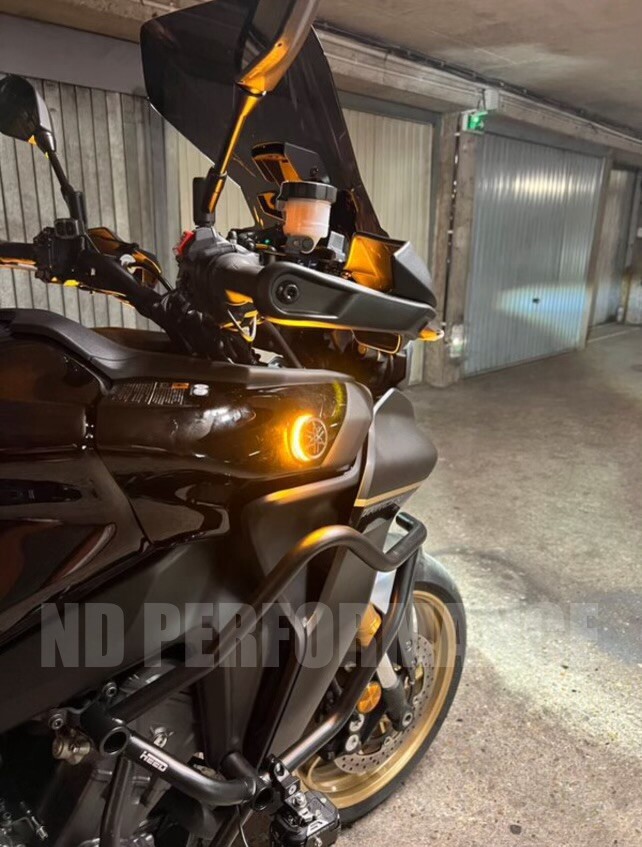 Logo LED diurne Yamaha avec clignotant dynamique étanche pour moto