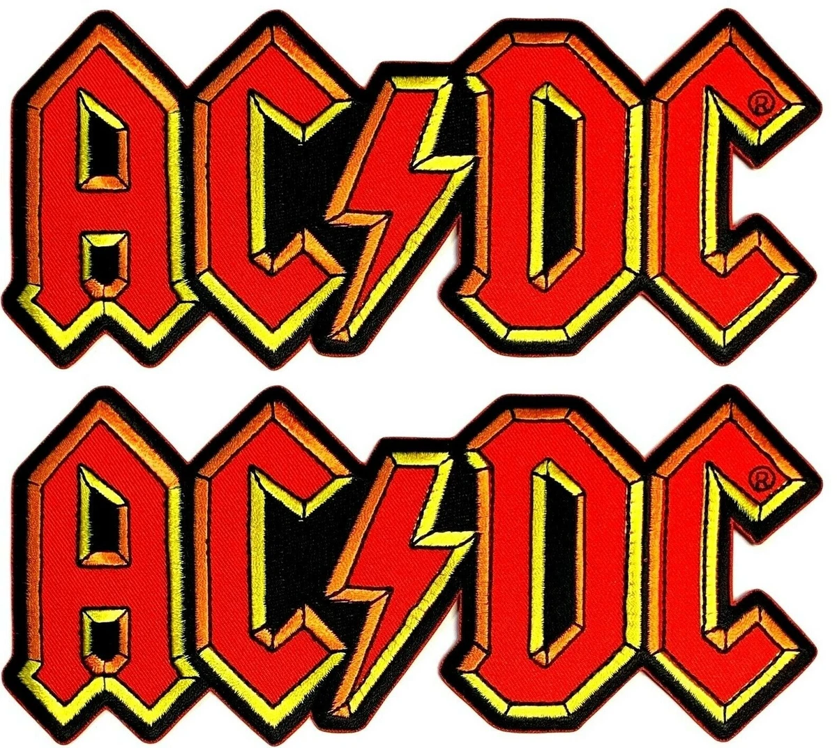 AC/DC Band Name Logo Over-Sized Patch [Set of 2] Extra Large Memorabilia  ACDC