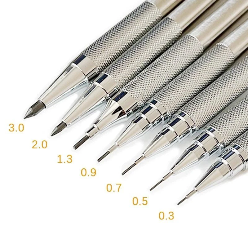 Mechanical Pencil Set Full Metal Automatic with Leads Office School Art  Supply