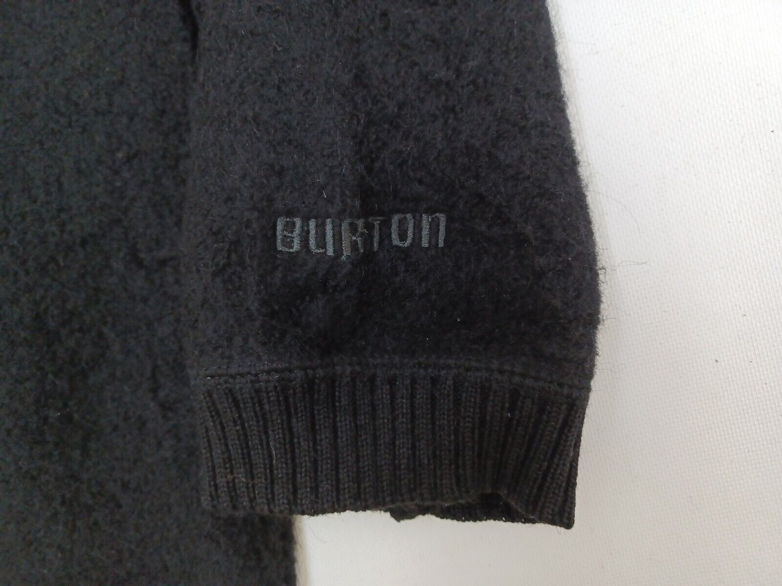 BURTON SNOWBOARDS M Sweater Black Boiled Wool Pul… - image 3