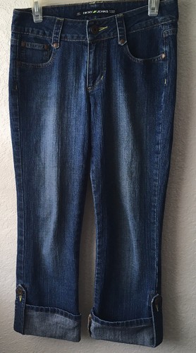 Dkny Jeans para Mujer Talla 4 Dark Wash pierna recta Jeans Denim Recortada  Capri | eBay