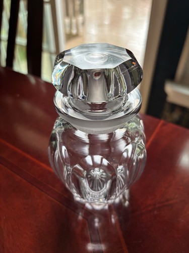 VINTAGE CUT GLASS JAR WITH STOPPER 5-1/4" HIGH - Picture 3 of 5