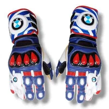 BMW Motorrad Motorcycle Motorbike Racing Leather Gloves Men biker Leather Gloves