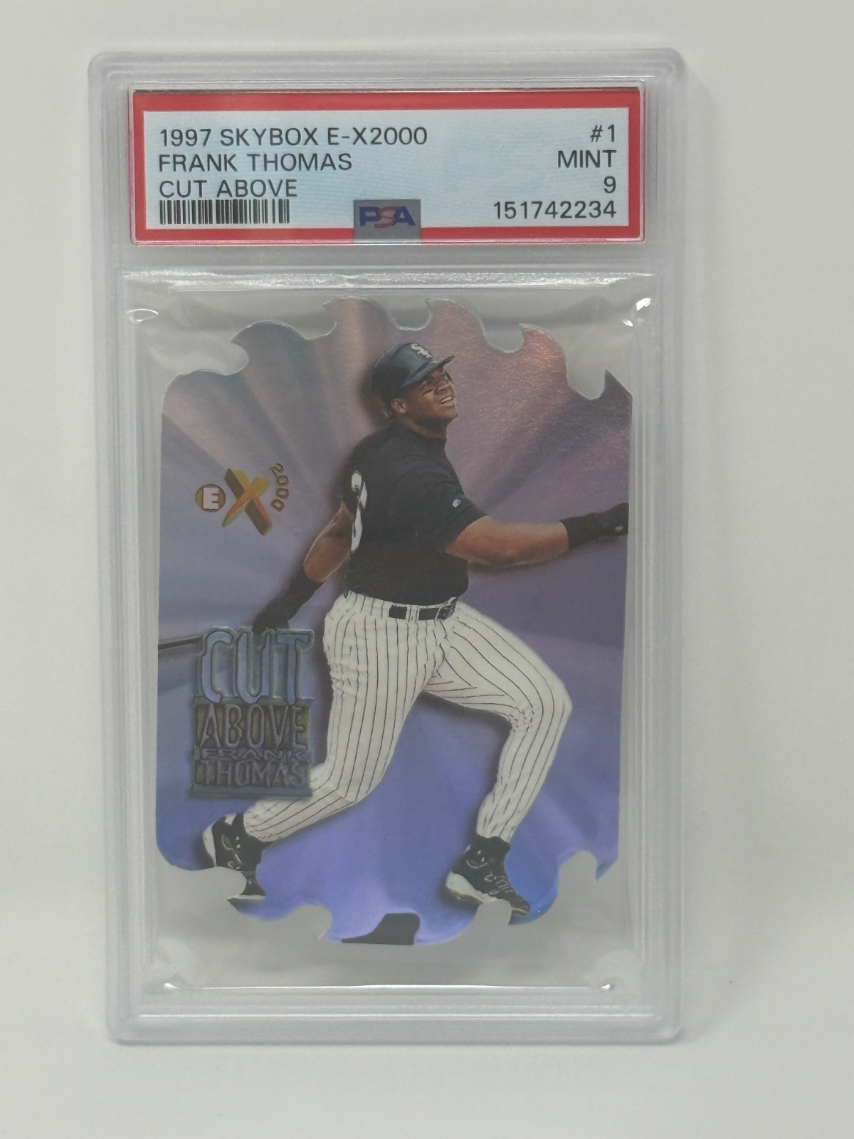 1997 Skybox E-X2000 Cut Above Die-Cut Frank Thomas #1 PSA 9 MINT