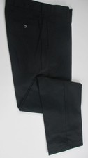 LANDS END Black Plain School Uniforms Chino Pants Boys 14 Inseam 27" NEW
