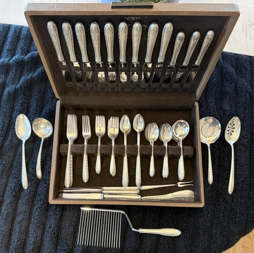 Silver Flutes by Towle Sterling Silver Flatware Set, 100 pieces