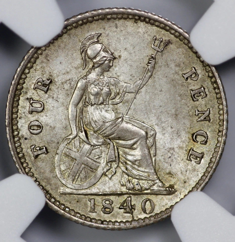 1840 Great Britain Silver 4 Pence NGC MS 64 Groat - Image 3 of 4