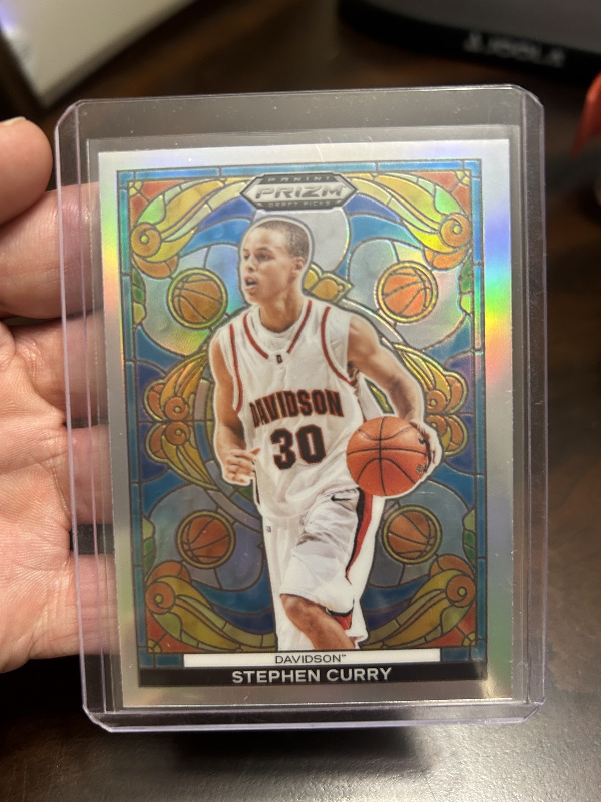 2024-25 Panini Prizm Draft Picks Steph Curry Stained Glass Case Hit SSP #2