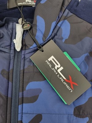 RLX Ralph Lauren Golf Hybrid Full-Zip Jacket Blue Camo Men's Size