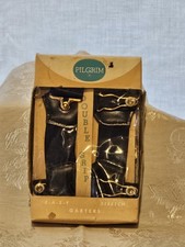 Vintage Sears Roebuck Pilgrim 1940s Sock Garters Navy NIB