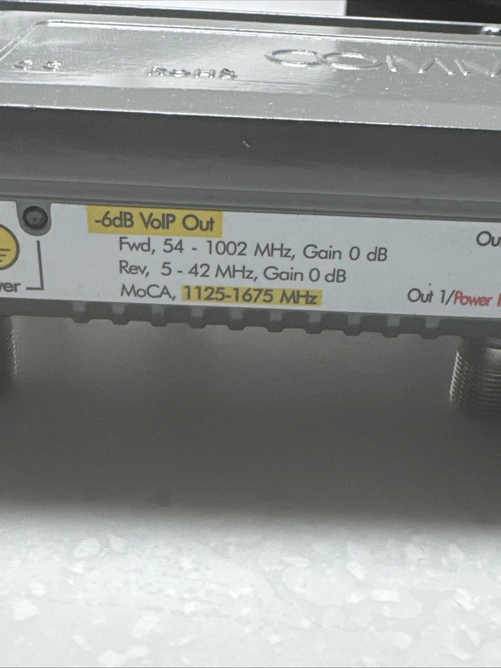 CommScope CSMF1APDU9VPI HomeConnect 9-Port Passive VoIP MoCA Amplifier for... - Image 2 of 4