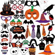 Halloween Photo Booth Props Kit Halloween Party Decorations Pack Of 38