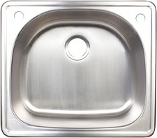 FSG902-18BX 2-Hole Single-Bowl Top Mount Bar Utility Sink Stainless Steel