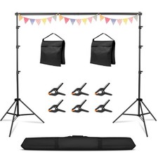 10x10FT Adjustable Photography Backdrop Stand Kit Photo Studio Background Sup...