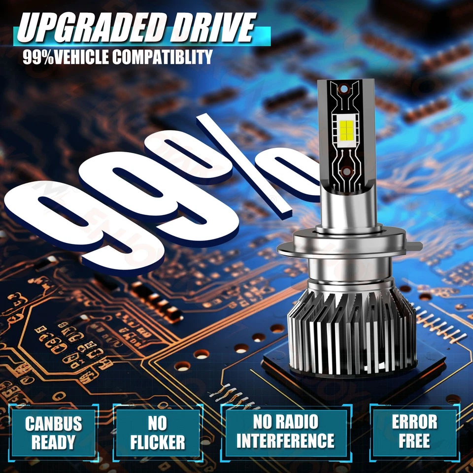 Combo de bombilla de faro LED haz alto/bajo 6500 k para Hyundai Genesis cupé 2014-2016 Foto 3 de 4