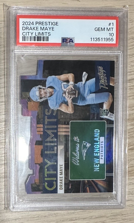 2024 Prestige Drake Maye City Limits SP Patriots GRADED PSA 10 GEM