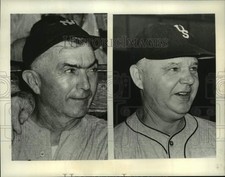 1955 Press Photo Two New Baseball Hall Of Famers: Frank Baker And Ray Schalk