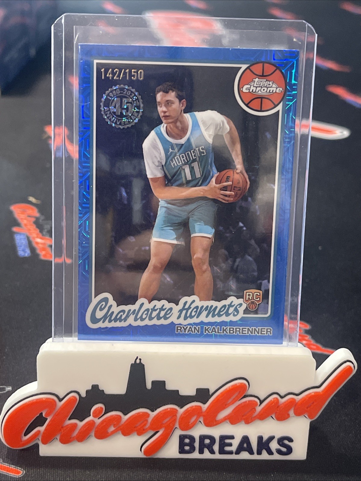 2025-26 Topps Flagship Ryan Kalkbrenner Blue Chrome Mojo RC Rookie #/150 SD