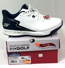 Skechers GO GOLF ELITE VORTEX RIVAL Men's Golf Shoes NEW White Navy