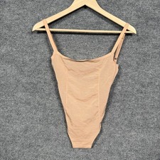 Skims Womens Size XXS Seamless Bodysuit Tan Nylon Blend Adjustable Straps
