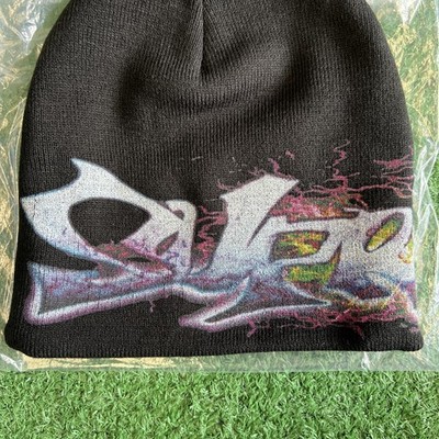New Supreme Tag Beanie Black FW25 One Size Fit All Wrap Logo