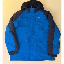 Lands End Kids Blue Winter Snow Parka Jacket Size L 14 16 Grow A Long