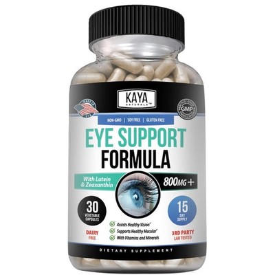 Kaya Naturals Eye Health Supplement, Lutein and 30 Count (Pack of 1)