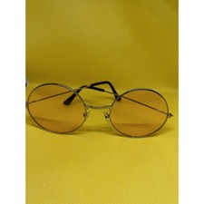 Round John Lennon fashion Hippie glasses yellow sunglasses