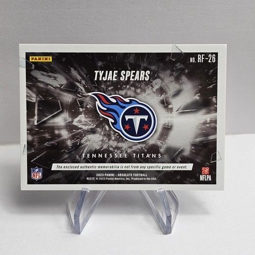 2023 Absolute Tyjae Spears Rookie Force Jersey RC #RF-26 Titans - Picture 2 of 2