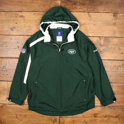 Reebok New York Jets Windbreaker Jacke L Herren grün Nfl Polyester mit Kapuze