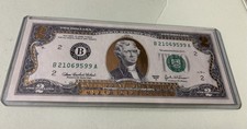 USA 2 Dollar Bill 2003, With Gold Leaf Detail