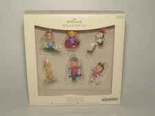 Peanuts Winter Sports 2007 Hallmark Miniature Ornament Set QXM8149 - NIB