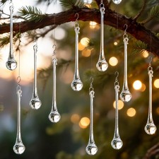 H D 10pcs 5.9inch Large Suncatcher Crystal Raindrop Chandelier Prisms Hanging...
