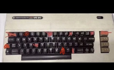Commodore Vic 20 Chocolate replacement KEY Vintage USED Original TELL ME WHICH 1