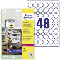 960Er Multipack Avery-Zweckform L4716-20 Folien-Etiketten Ø 30 Mm