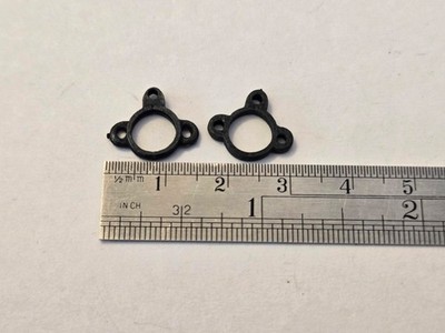 Ship Model Fittings Parts 2 Black Metal Mast Yard Eye bands  15mm, 7mm ID