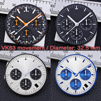 #ad 32.5mm Diameter Luminous Watch Dial Face For VK63 Movement Replacement Parts $24.99