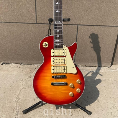#ad ACE Frehley Electric Guitar Cherry Sunburst Maple Flame Top in stock cool $299.00