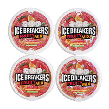 4 PACK Ice Breakers Fruity Mix Sugar Free Mints Limited Edition 1.5 oz Ea BB2027