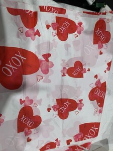Valentine’s Day Tablecloth 52”x70” PEVA Flocked Back Vinyl Pink &Hearts NIP