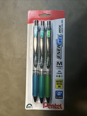 Pentel Rtx Gel Pen Green Pen 3 Pack 0.7mm