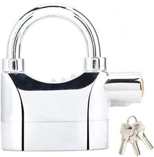 Alarm Lock 110dB Universal, Compact Anti-Theft Alarm Sound Padlock with 2 Keys f