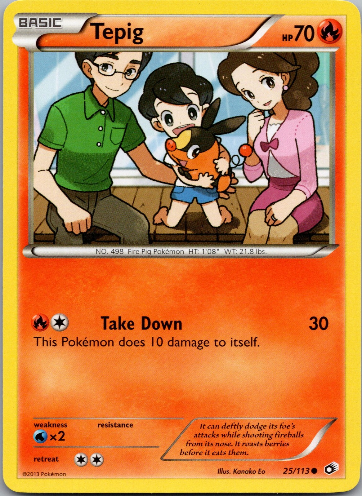 Tepig Common Legendary Treasures 25/113 NM