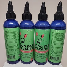 Dog Ear Organic & Natural Ear Cleaning Drops with Aloe, 4oz, 4 Pack
