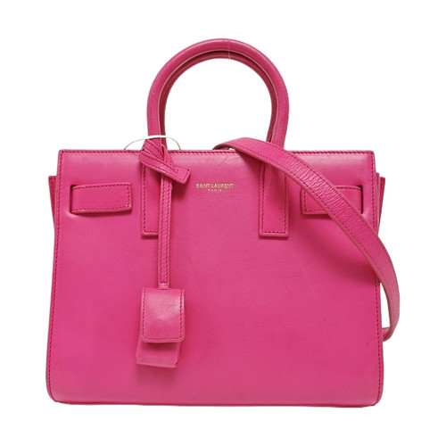 【Authentic】 Yves Saint Laurent SAC DE JOUR Pink Leather Handbags (DDP)