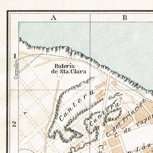 HAVANA   La Habana  1909 Original  Map City Plan CUBA - Image 3 of 4