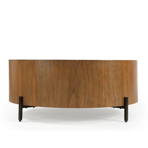 Butler Tori Brown Wood Round Coffee Table - Picture 4 of 14