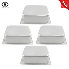 4Pack 1/2 Size Half Size 4 Inch Deep Steam Table Hotel Pans Stainless Steel