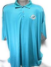 Mens Fanatics NFL Miami Dolphins Football Aqua Big Tall Polo Golf Style Shirt