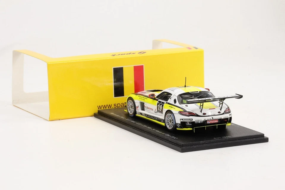 1:43 Spark Mercedes-Benz SLS AMG GT3 #19 Black Falcon 24h Spa 2012 SB034 - Immagine 2 di 4
